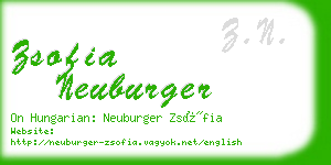 zsofia neuburger business card